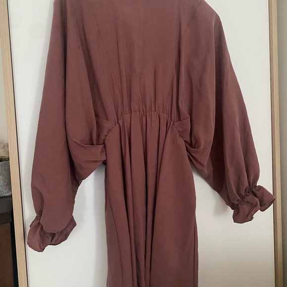 Modern bohemian Zara dress size S, beautiful clay mauve color, never worn - Picture 4 of 6